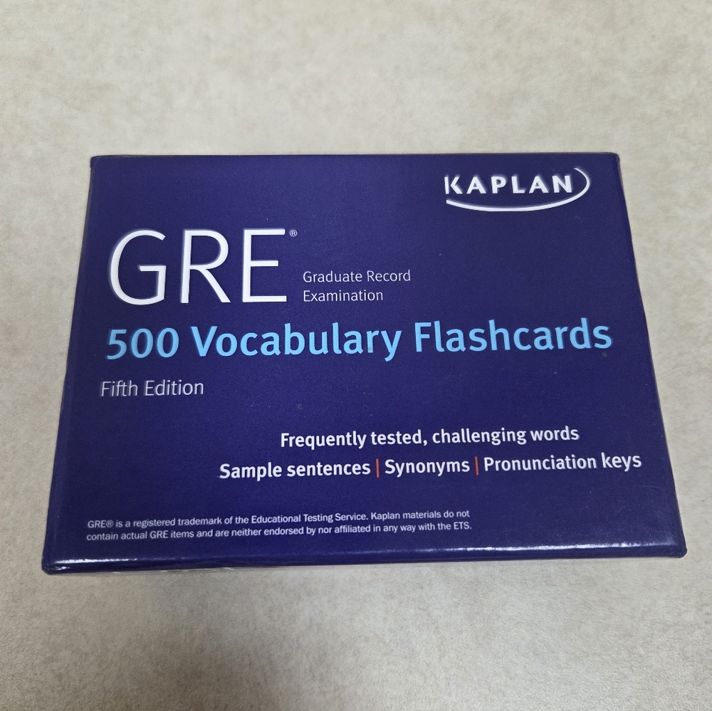 Kaplan GRE Graduate Record Examination 500 Vocabulary Flashcards 5th Edi.